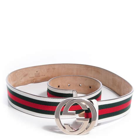 white gucci belts